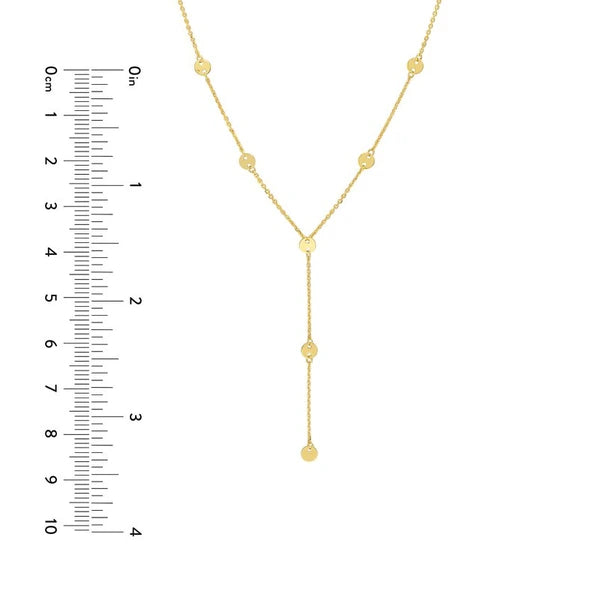 Mini Disc Lariat Adjustable Necklace