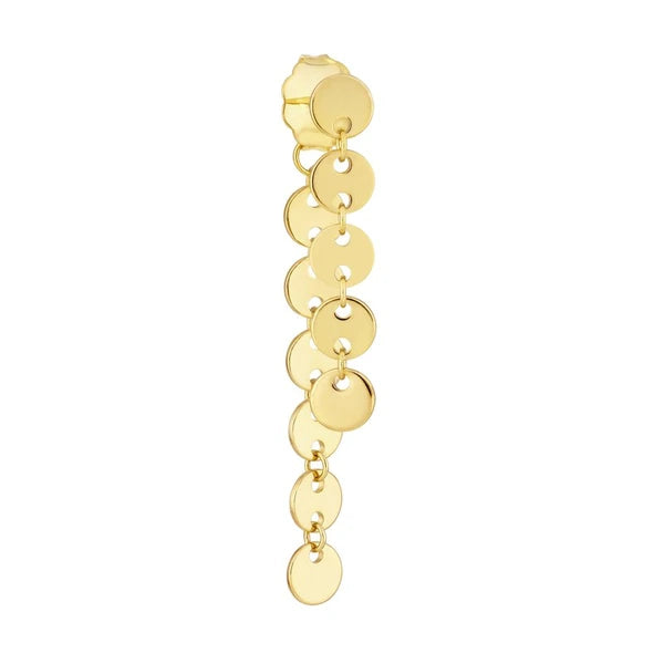 Front and Back Mini Disc Dangle Earrings
