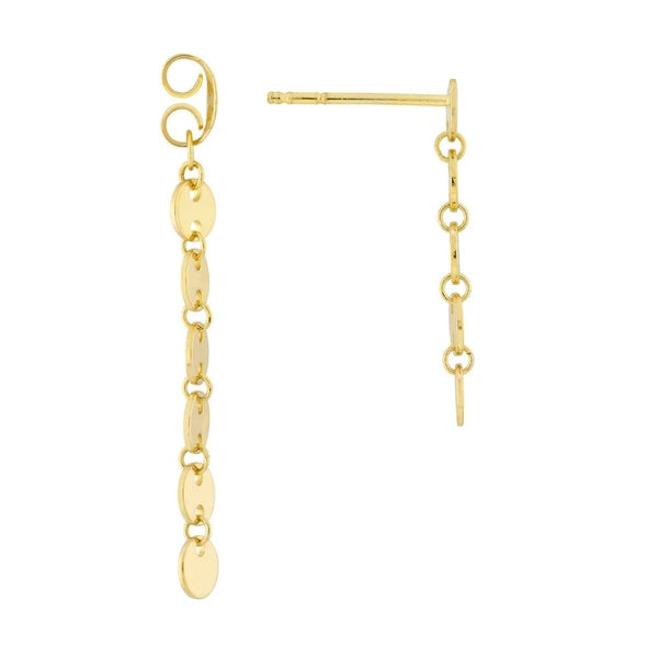 Front and Back Mini Disc Dangle Earrings