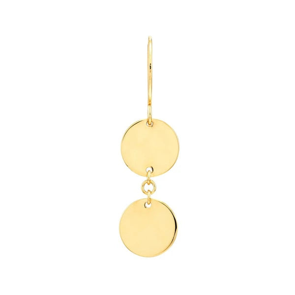 Double Disc Dangle Earrings