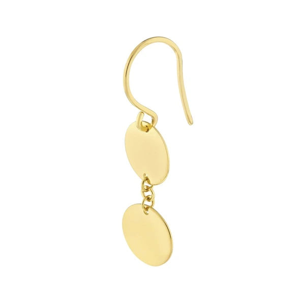 Double Disc Dangle Earrings