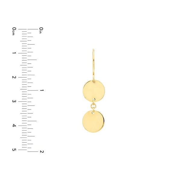Double Disc Dangle Earrings