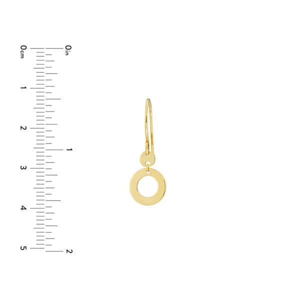 Open Circle Dangle Earrings on Fish Hook
