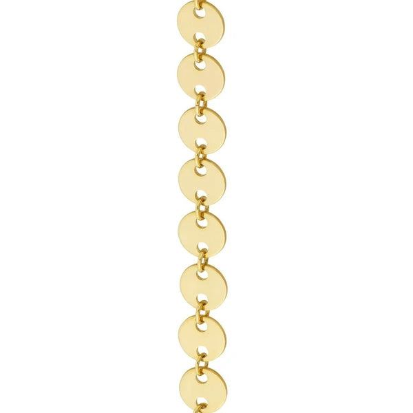 Front to Back Full Mini Disc Drape Earrings