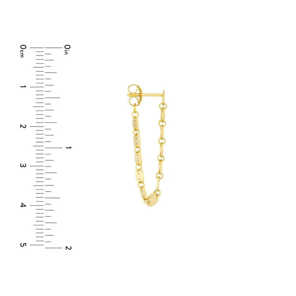 Front to Back Full Mini Disc Drape Earrings