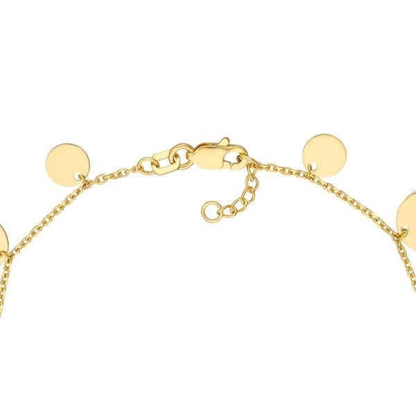 Two-Sized Dangle Disc Chain Bracelet