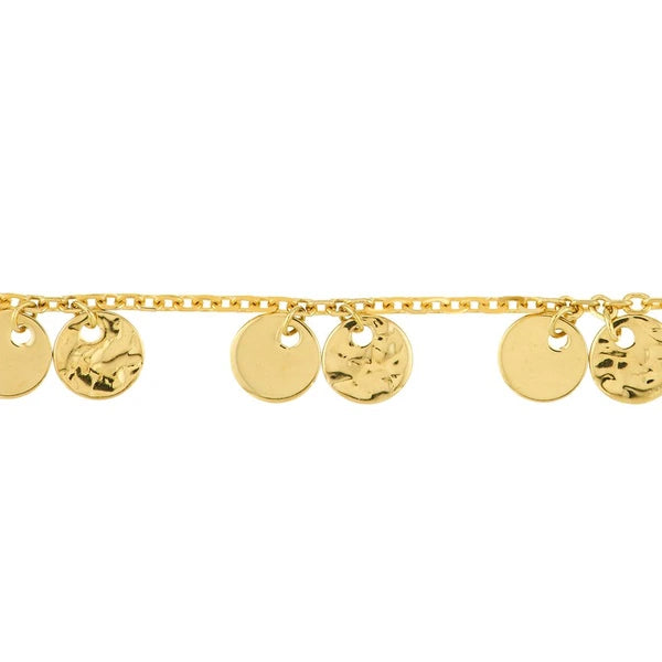 Double Dangle Disc Chain Bracelet