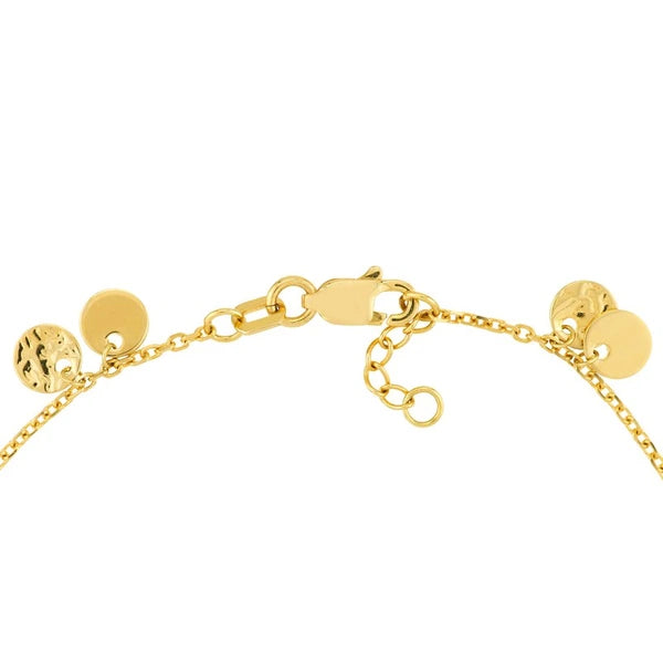 Double Dangle Disc Chain Bracelet