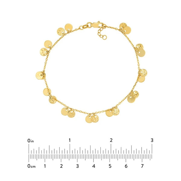 Double Dangle Disc Chain Bracelet