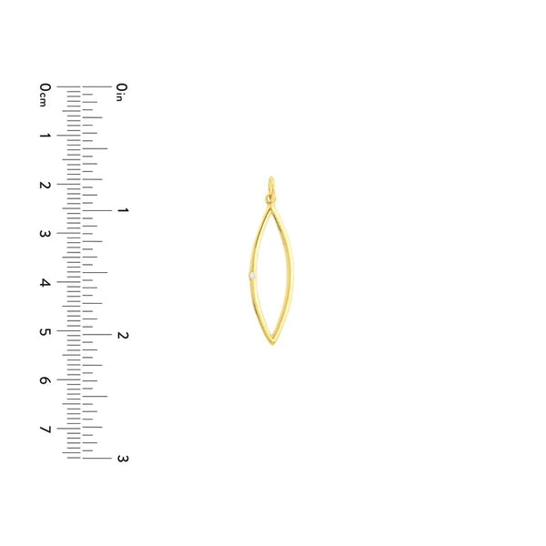 Open Marquise Pendant with 1pt Diamond