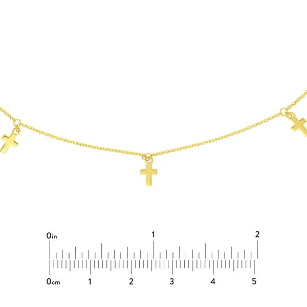 Cross Dangles Adjustable Choker