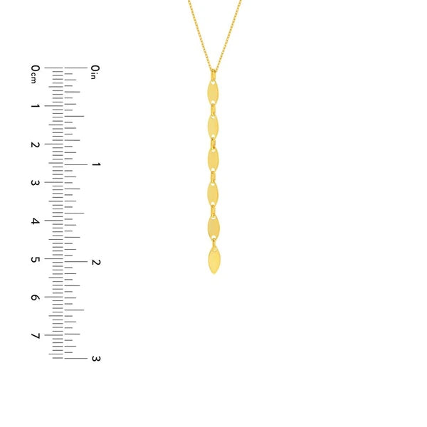Mini Marquise Adjustable Lariat Necklace