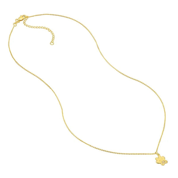 3pt Diamond Paw Print Adj. Necklace