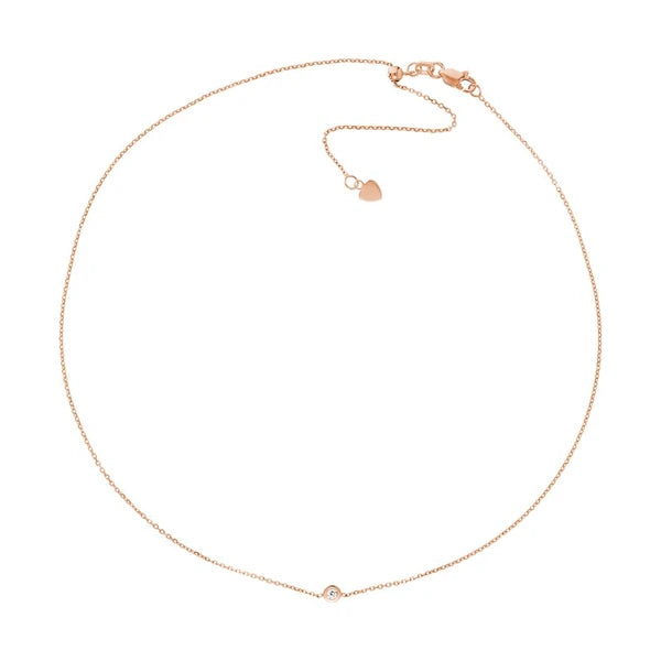 Bezel Set Diamond Adjustable Choker