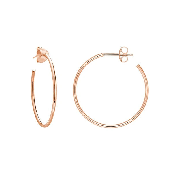 25mm x 1.2mm Hoop Post Earrings