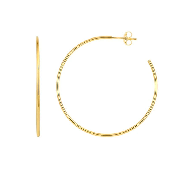40mm x 1.2mm Hoop Post Earrings