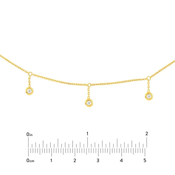 Diamond Bezel Drop Adjustable Choker