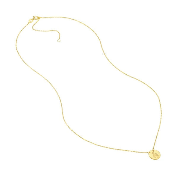 So You Etched Pineapple Mini Disc Necklace