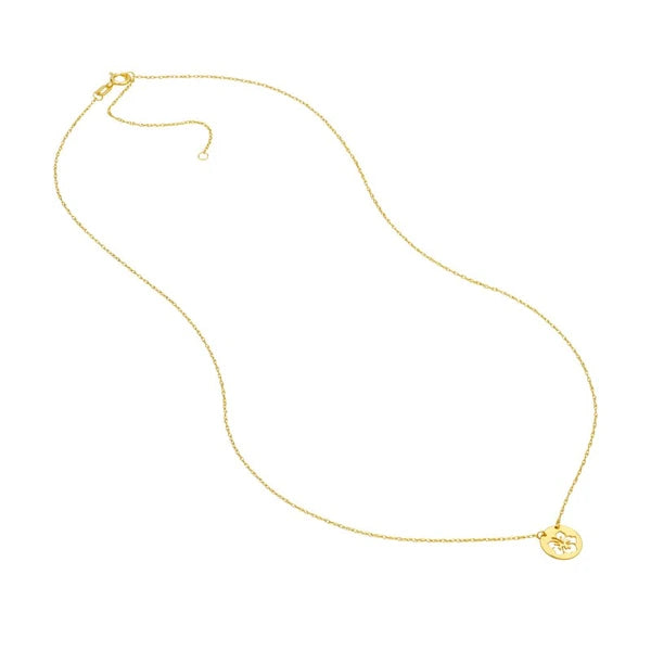 So You Cutout Flower Mini Disc Necklace