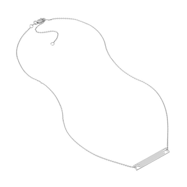 Mini Bar Necklace with Paw Cutouts