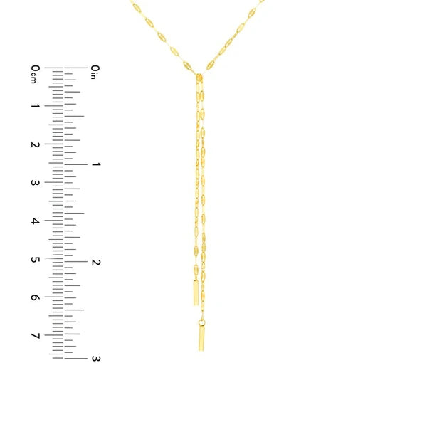 Double Stranded Hammered Bar Dangle Necklace