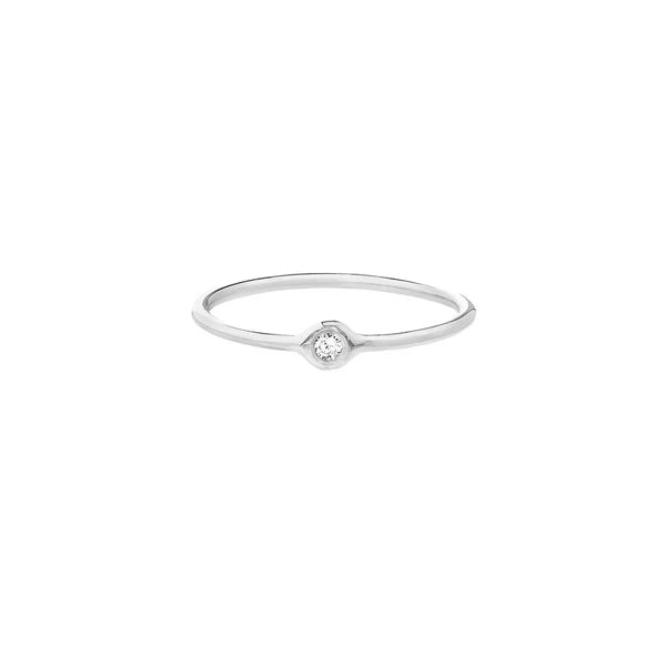3pt Round Diamond Bezel Ring