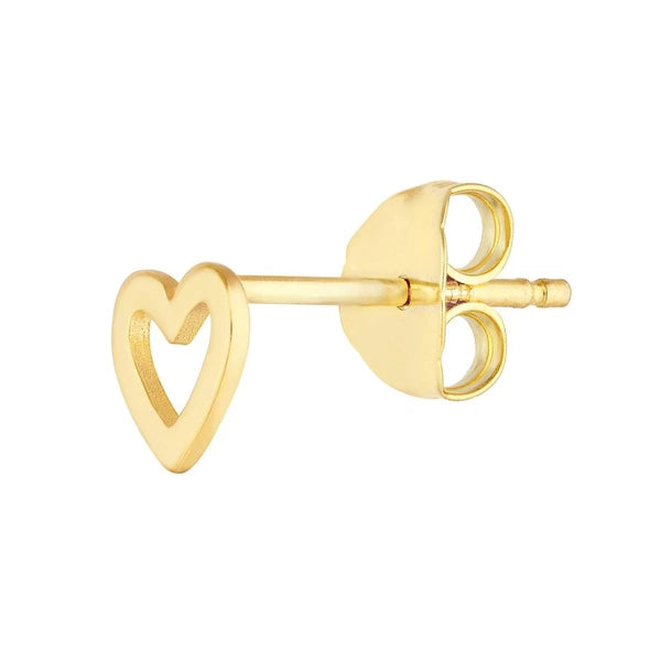 Cut Out Heart Shaped Stud Earrings