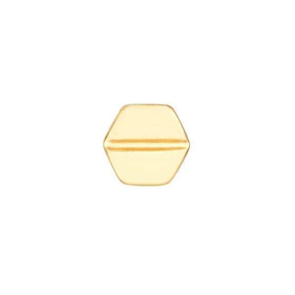 Hexagon Screw Stud Earrings on Post Back
