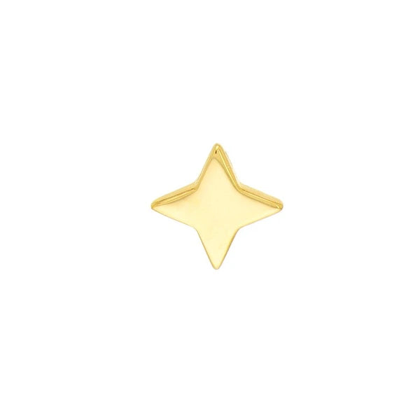 North Star Stud Earrings on Post Back