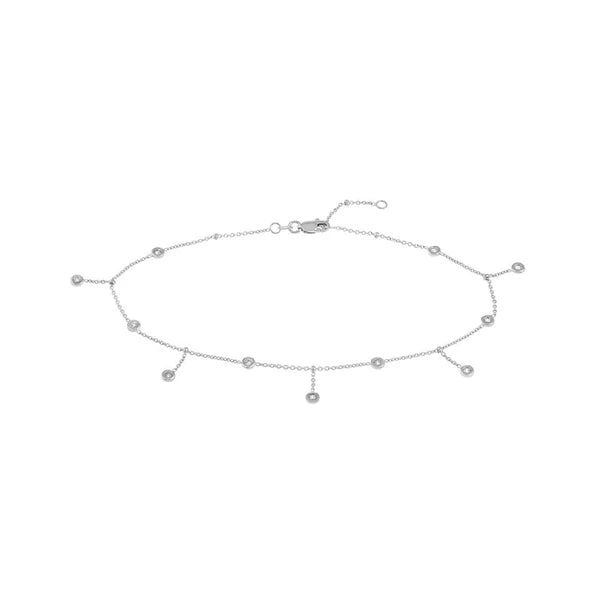 Bezel Station and Drop Adjustable Anklet