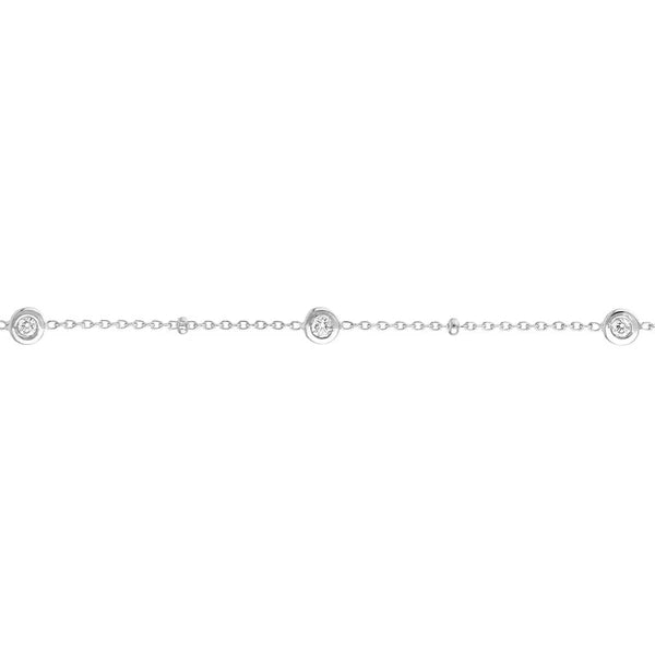 Diamond Bezels and Beads Bracelet