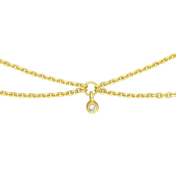 Diamond Chain Drape Adjustable Choker