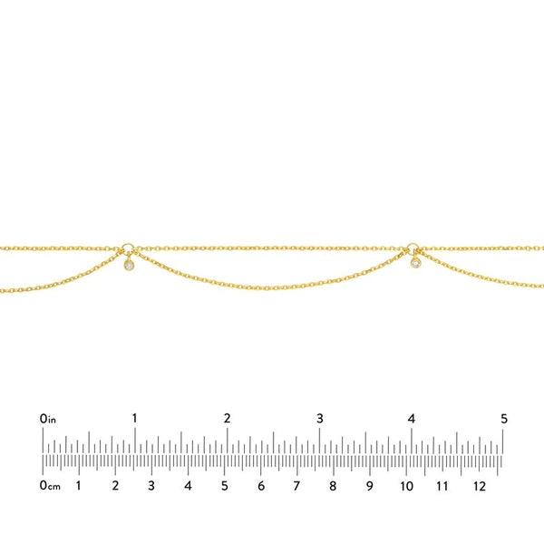 Diamond Chain Drape Adjustable Choker