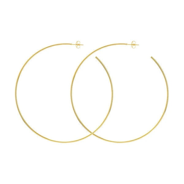 75mm x 1.15mm Hoop Post Earrings