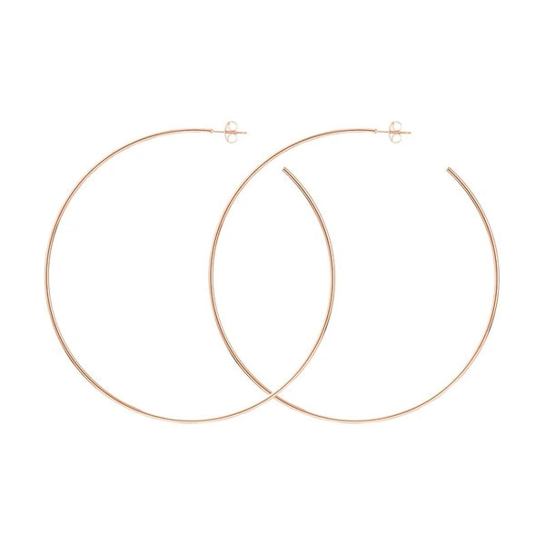 75mm x 1.15mm Hoop Post Earrings
