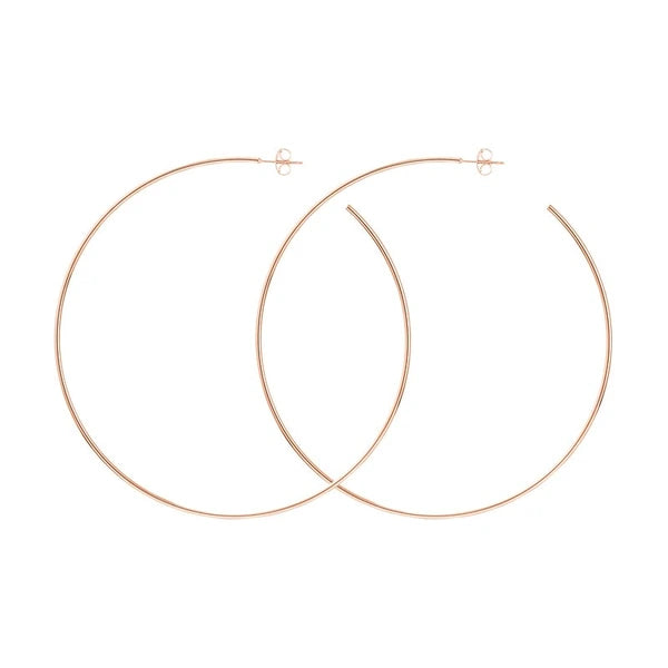75mm x 1.15mm Hoop Post Earrings