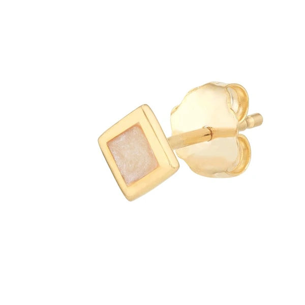 Mother of Pearl EN/Amel Rhombus Stud Earrings