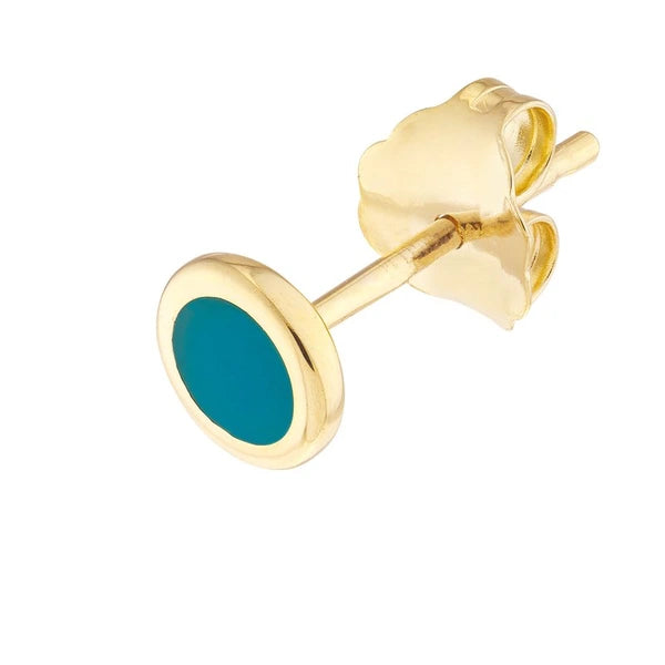 Turquoise EN/Amel Circle Stud Earrings