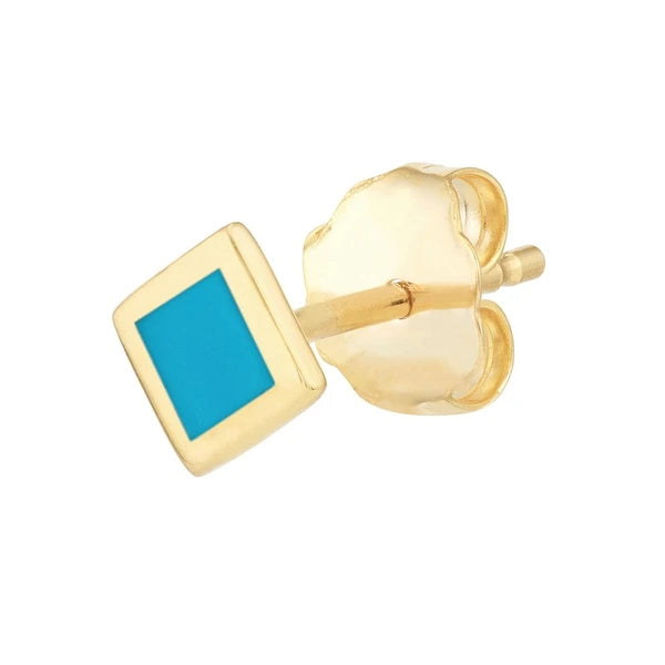 Turquoise EN/Amel Rhombus Stud Earrings
