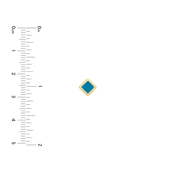 Turquoise EN/Amel Rhombus Stud Earrings