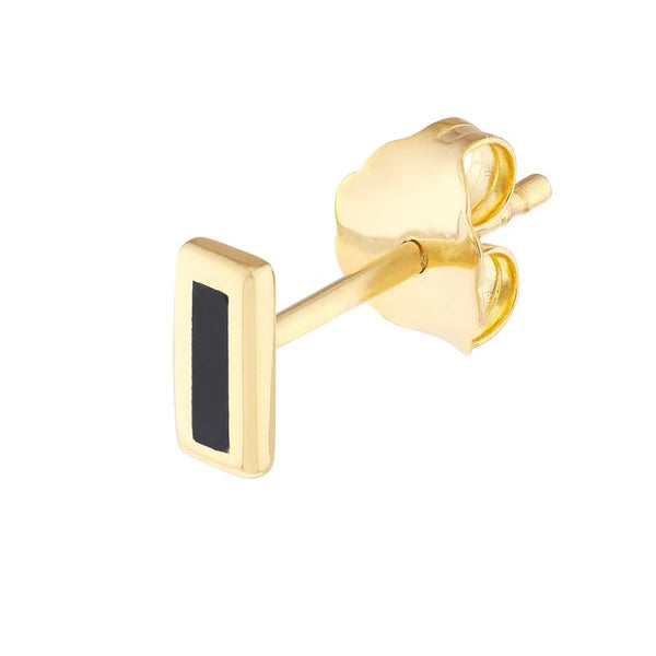 Onyx EN/Amel Staple Stud Earrings