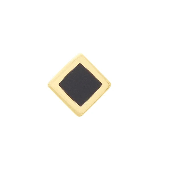 Onyx EN/Amel Rhombus Stud Earrings
