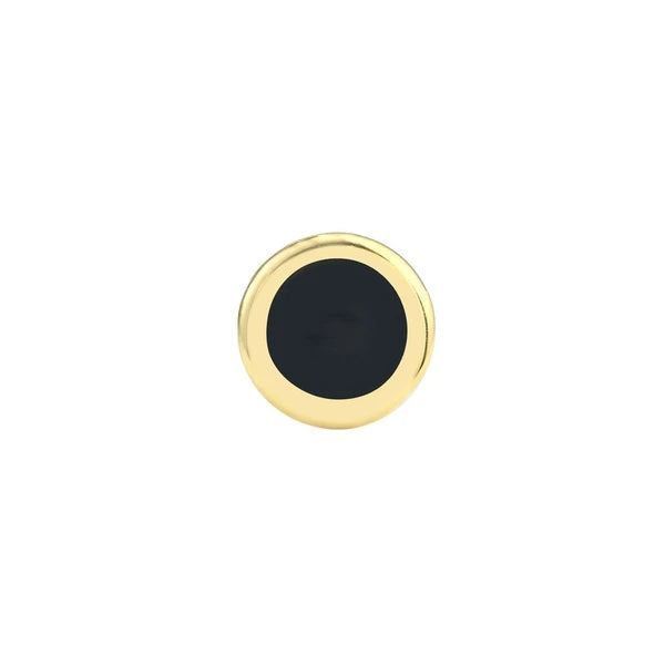 Onyx EN/Amel Circle Stud Earrings