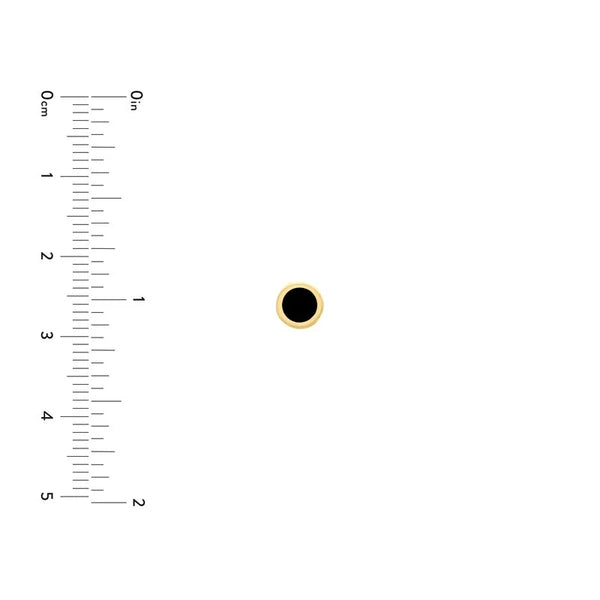 Onyx EN/Amel Circle Stud Earrings