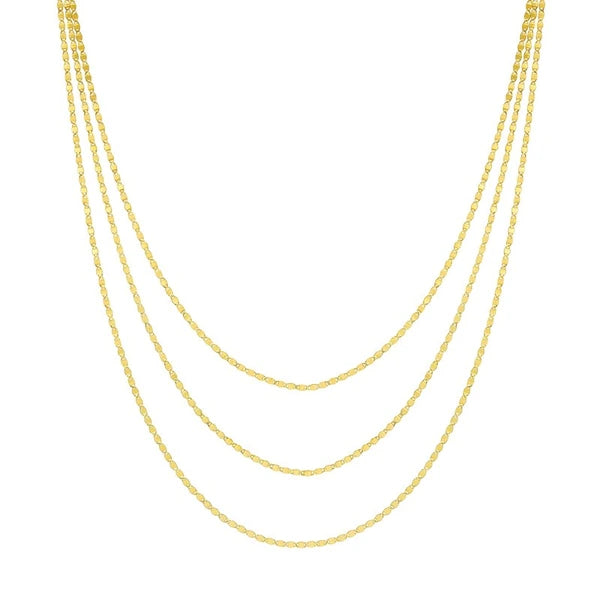 Triple Strand Valentino Chain Adj. Necklace