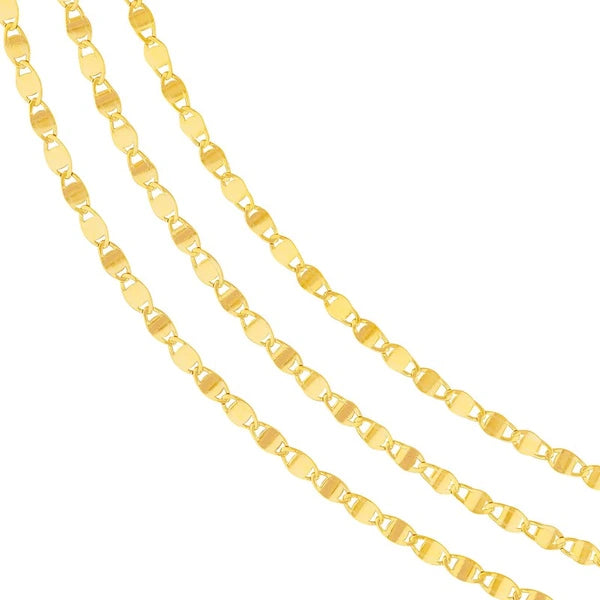 Triple Strand Valentino Chain Adj. Necklace