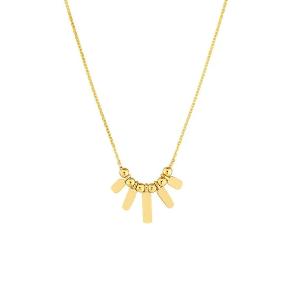 Mini Bar Drop and Bead Station Necklace