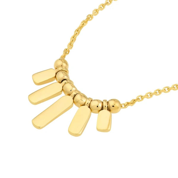 Mini Bar Drop and Bead Station Necklace