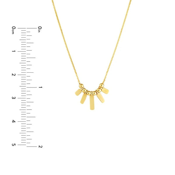 Mini Bar Drop and Bead Station Necklace