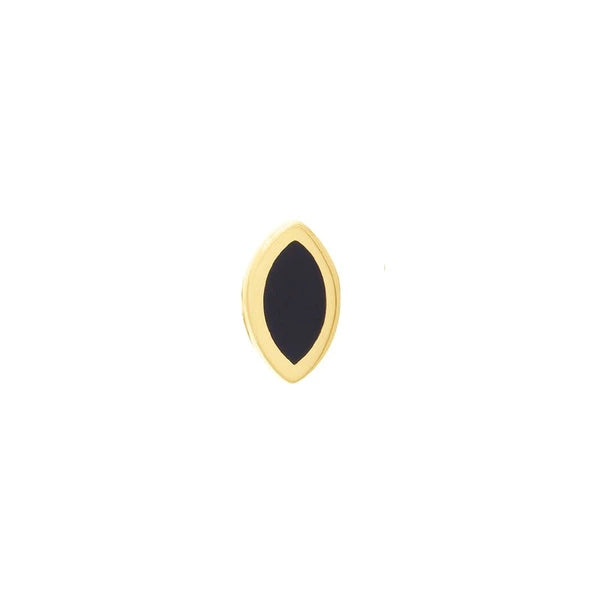 Black EN/Amel Marquise Stud Earrings